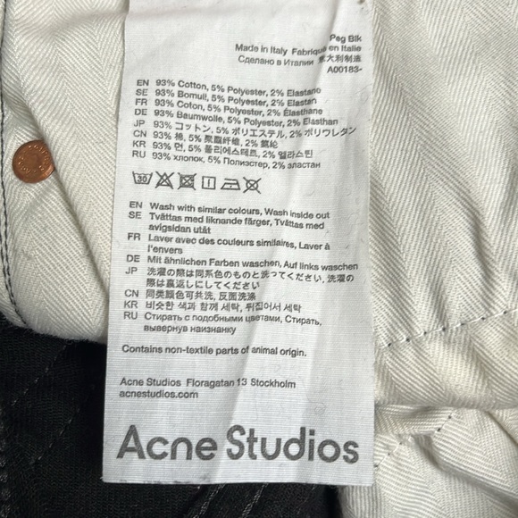 Acne Studios Peg Jeans in black - Picture 9 of 10